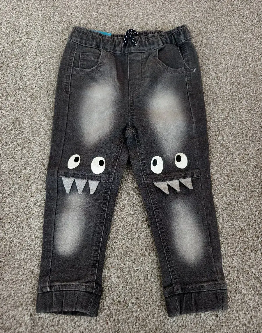 Nové dětské joggers s příšerkou na kolenou So cute, vel. 92