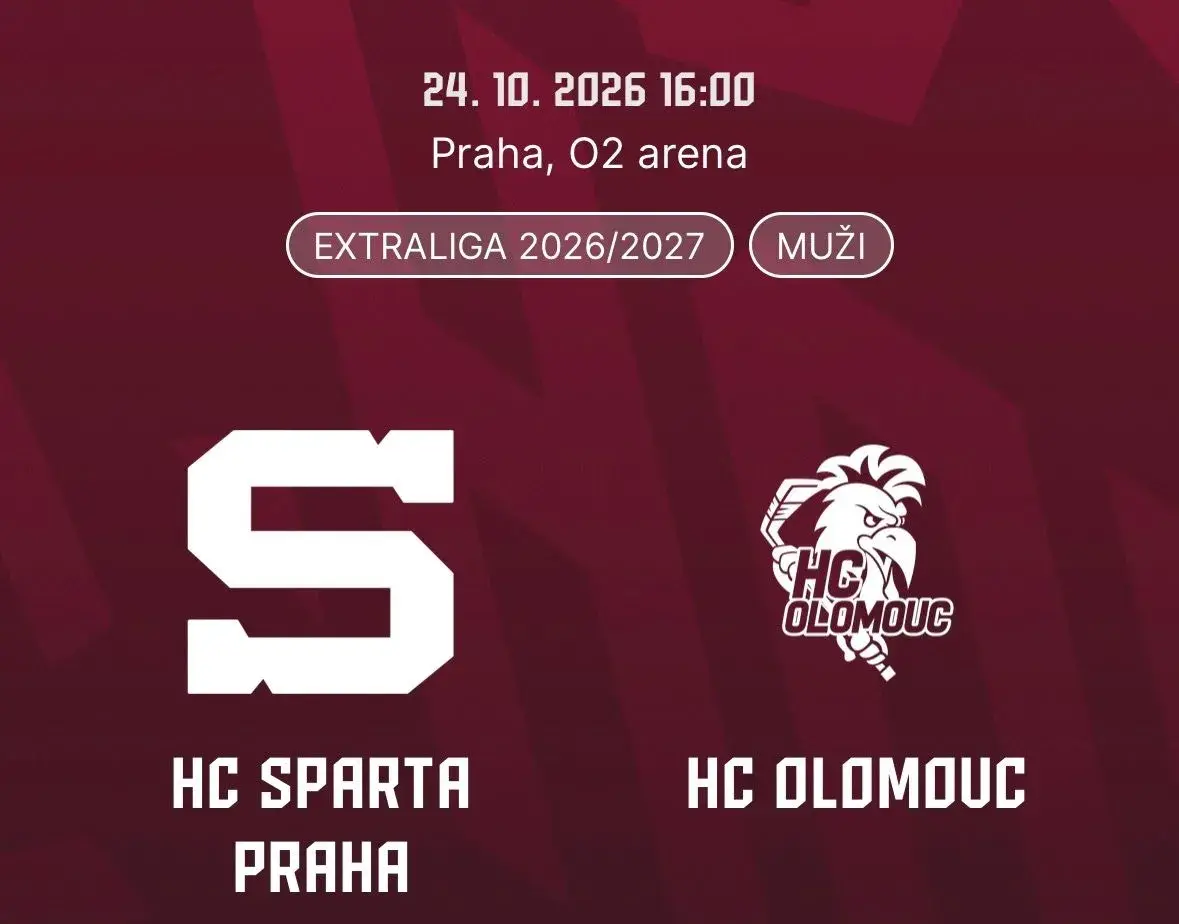 HC Sparta Praha - HC Olomouc 24.10. 2x vstupenka