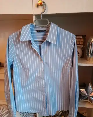 Dámská modrá košile s proužky Marks& Spencer