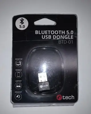 Bluetooth adaptér C-Tech BTD-01 (bluetooth 5.0) externí USB