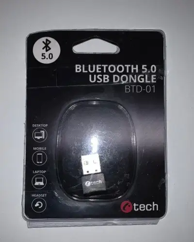 Bluetooth adaptér C-Tech BTD-01 (bluetooth 5.0) externí USB