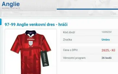 97-99 Anglie venkovní dres. Psát jen sms nereaguji na email