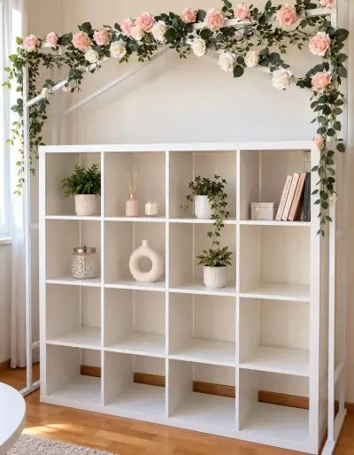 IKEA KALLAX 4×4 – bílý regál / knihovna, 147×147×39 cm