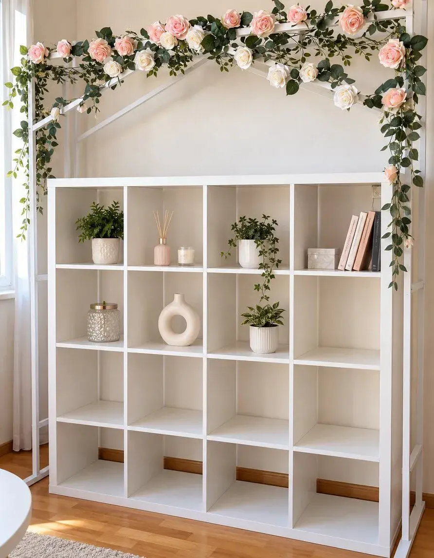 IKEA KALLAX 4×4 – bílý regál / knihovna, 147×147×39 cm