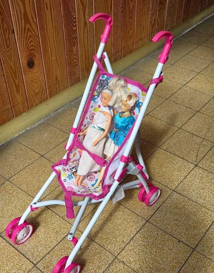 Kočárek pro panenky -golfík + dvě panenky