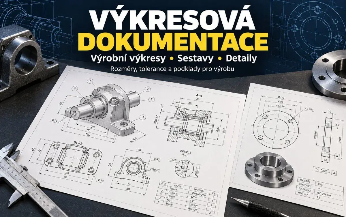 3D modelování, tvorba výkresové dokumentace