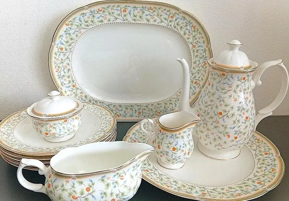 Porcelán Zepter Flora, 11 ks