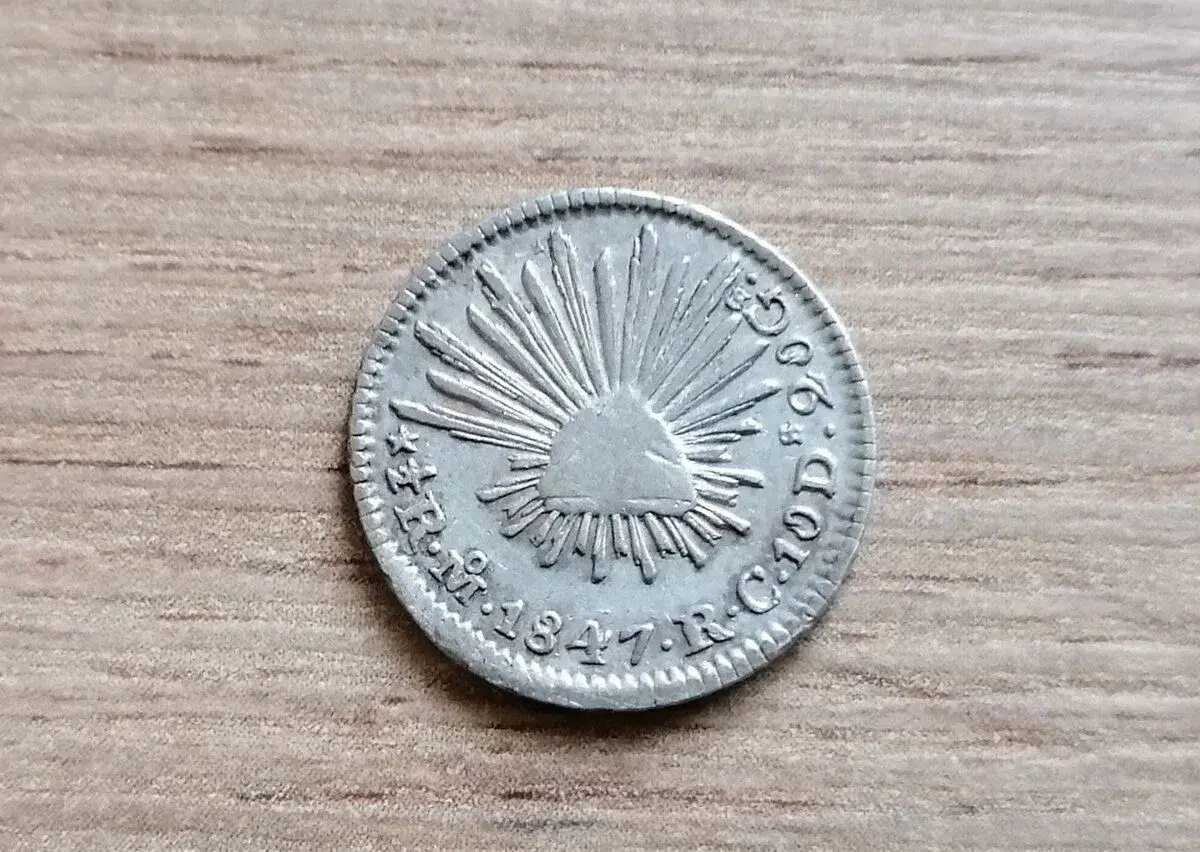 Stříbro 1/2 Real 1847 Mexiko Amerika stříbrná mince Ag