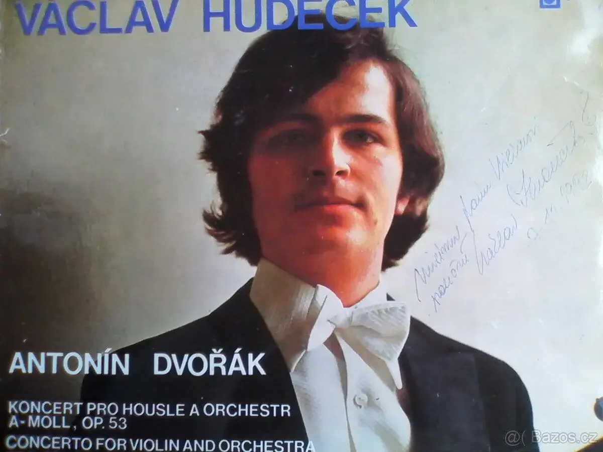 Obal od LP Václav Hudeček s podpisem