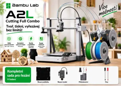 Bambu Lab A2L Combo+Cutting Upgrade Kit NOVÁ - záruka 2 roky