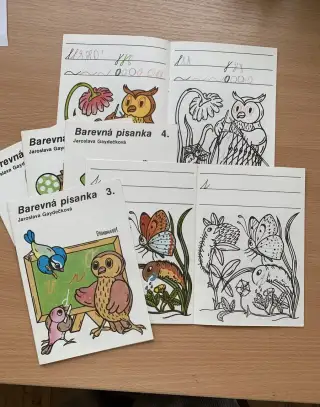 Retro Barevná písanka - omalovánka