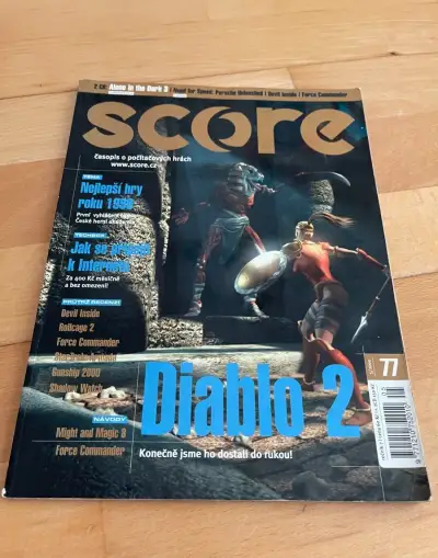 Herní magazin Score 77 - titulka Diablo II - rok 2000