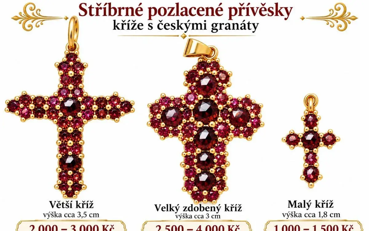Kříže český granát
