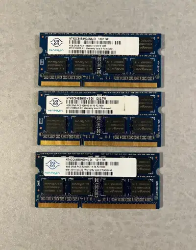 3x4GB RAM Nanya DDR3 SO-DIMM