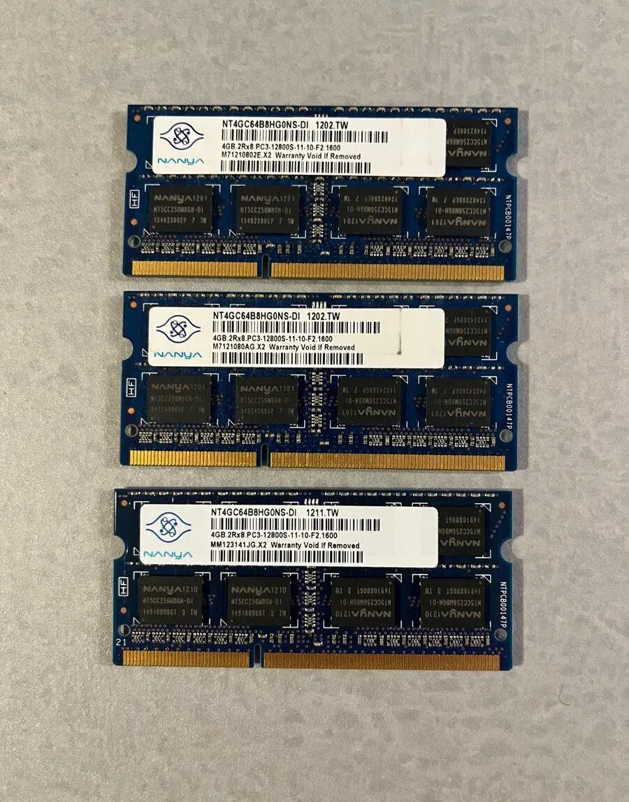 3x4GB RAM Nanya DDR3 SO-DIMM