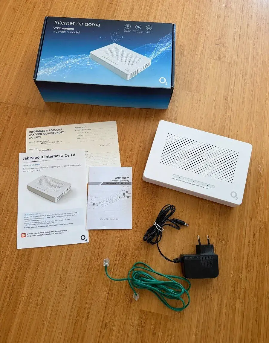 Modem VDSL ZTE H267A WIFI zánovní + příslušenství