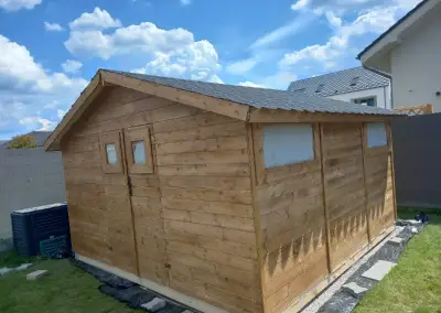 Dřevěný zahradní domek 3,75x3,75 m, 14 m2 - model Olympia