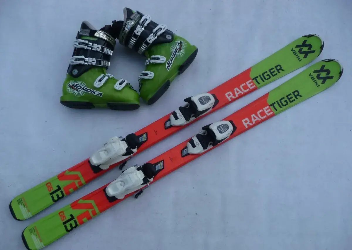 473. Lyže VOLKL - 120 cm + boty NORDICA 35 eu - set