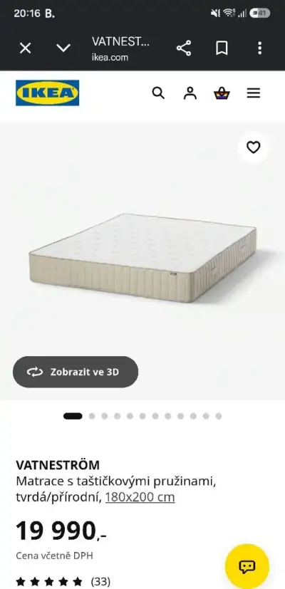 Matrace Ikea 200x180