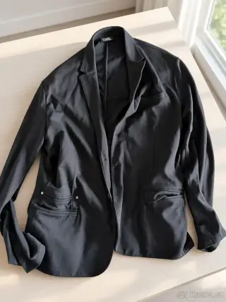 Karl Lagerfeld soft jersey blazer XXL černý