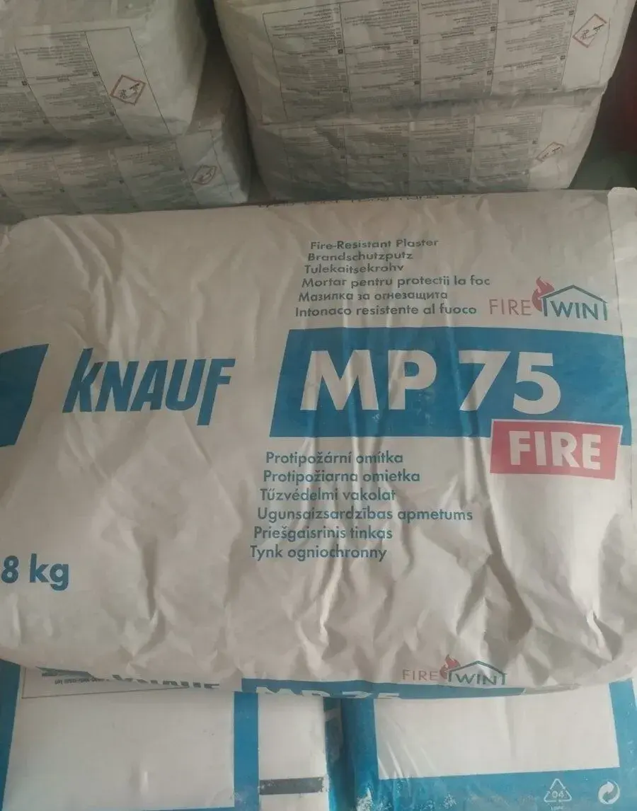 Knauf MP 75 Fire pytle s omítkou