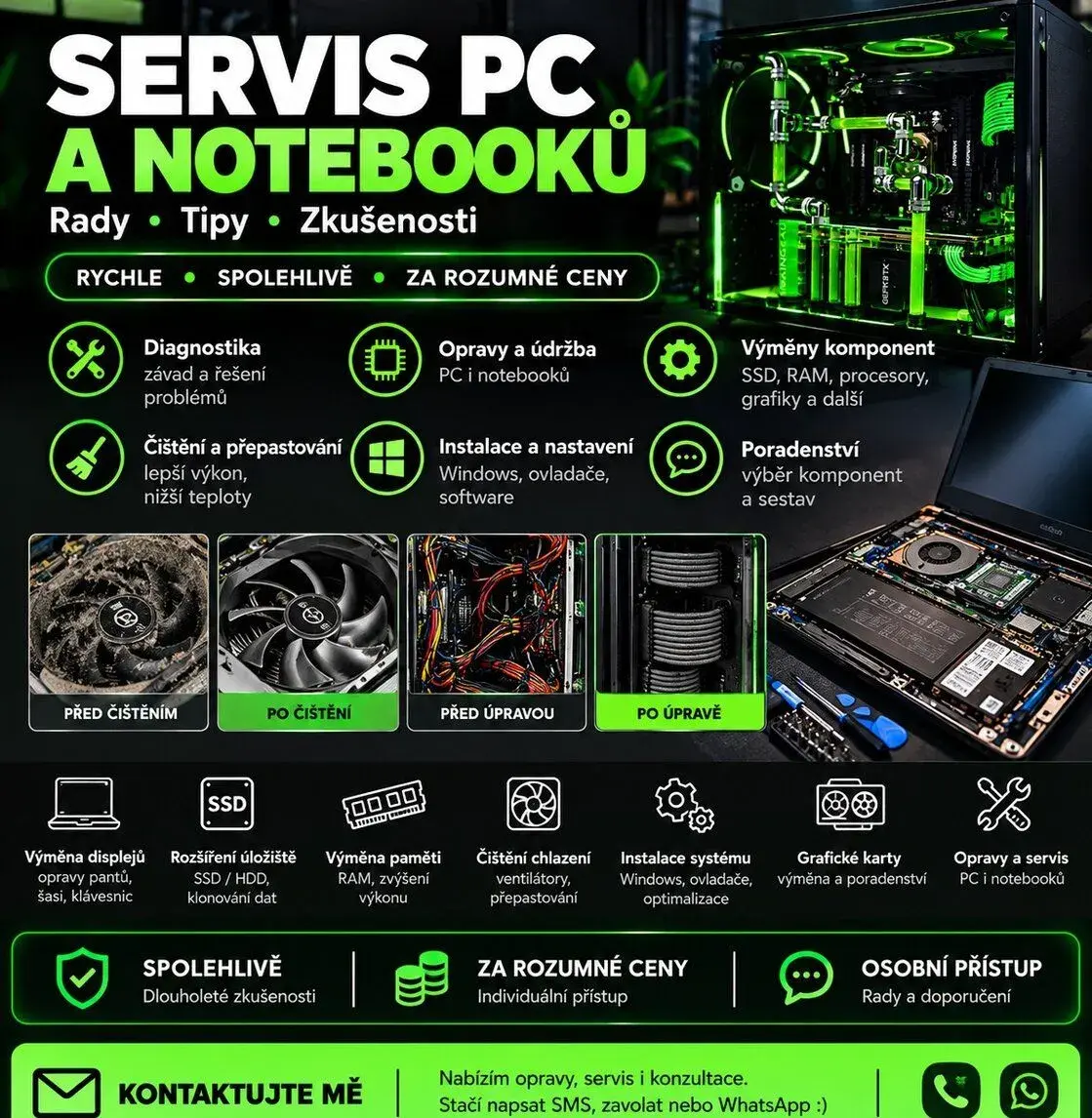 Servis PC a notebooku