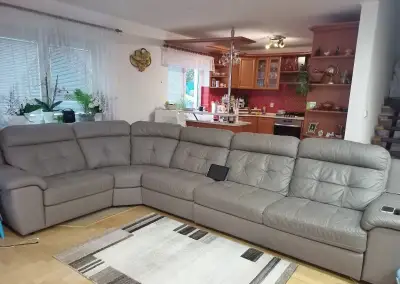 Kožená rohová sedací souprava