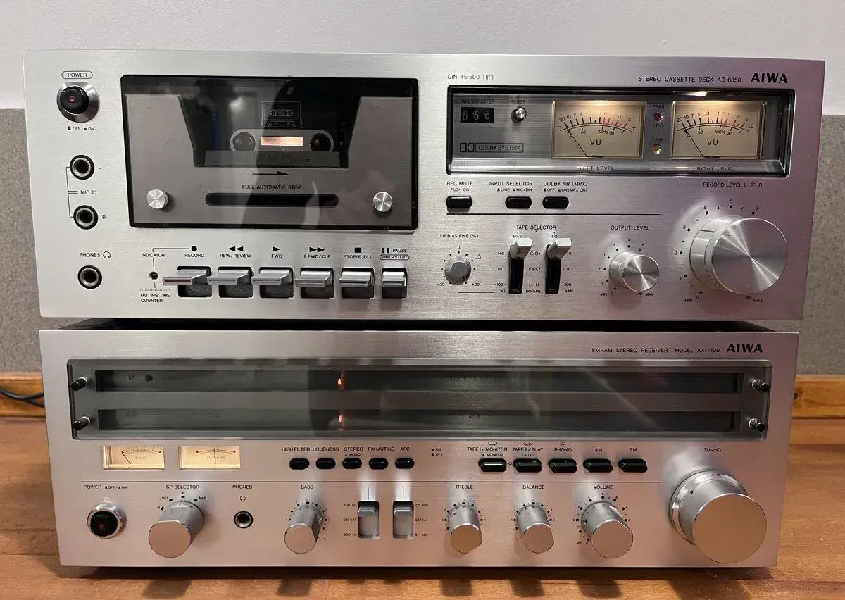 Receiver AIWA AX-7400 + kazetový magnetofon AIWA AD-6350