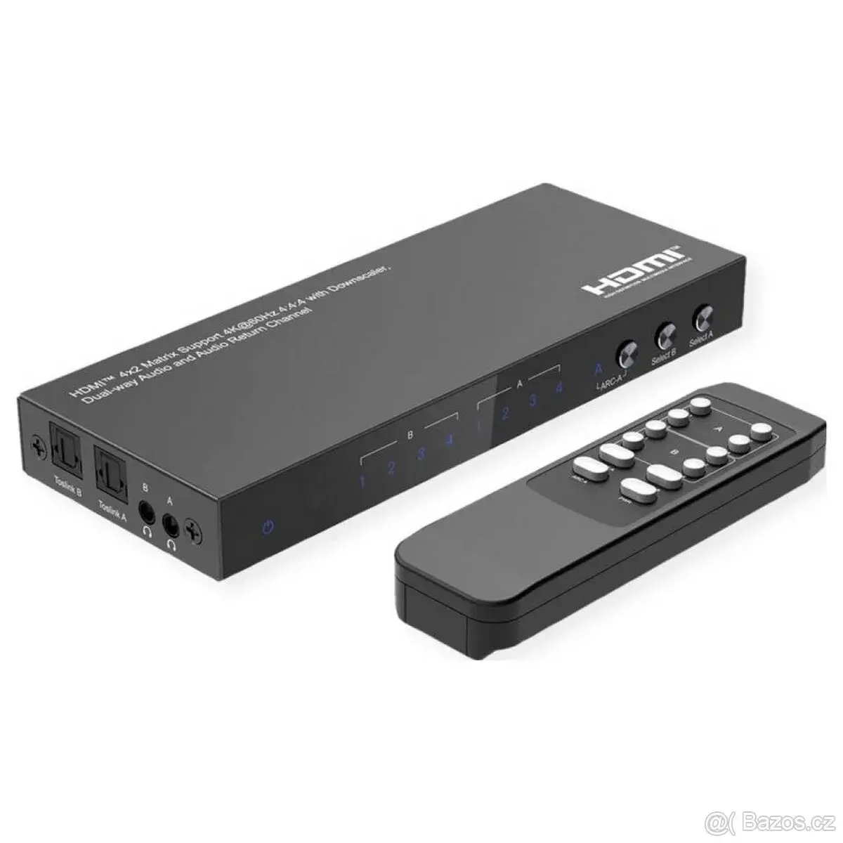 Value 4x2 porty HDMI matrix přepínač s dálkovým ovládáním