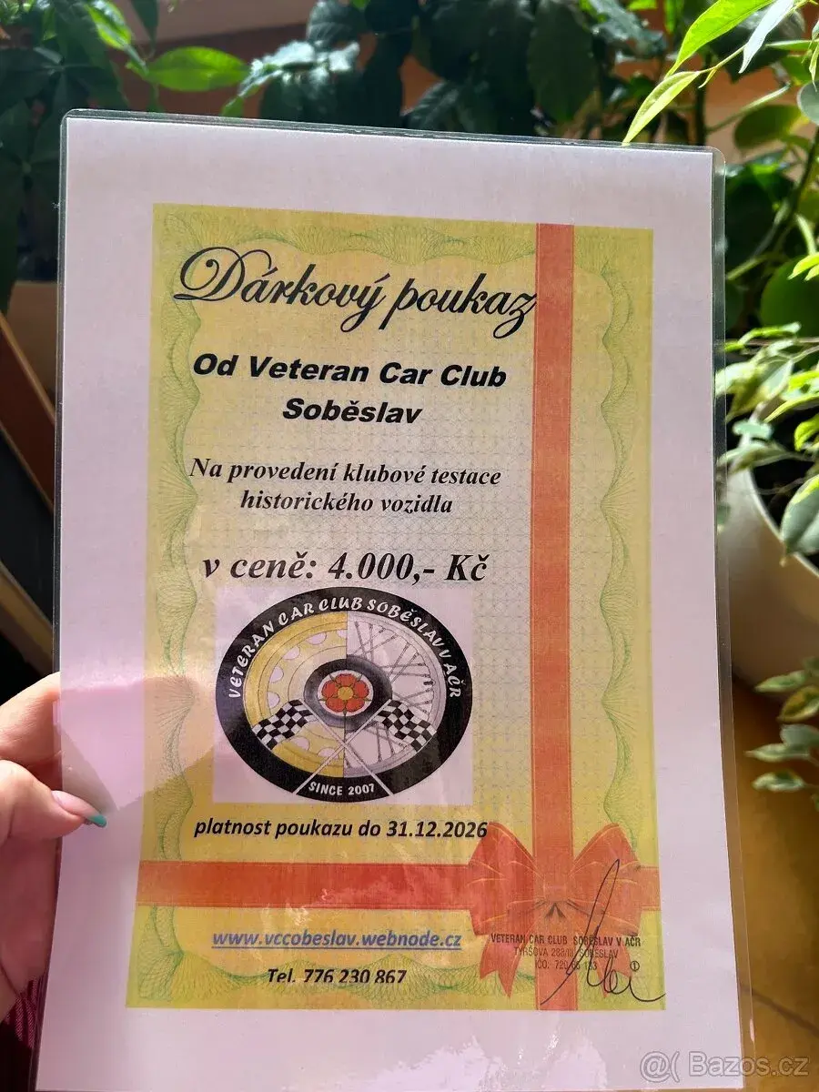 Dárkový poukaz na testaci