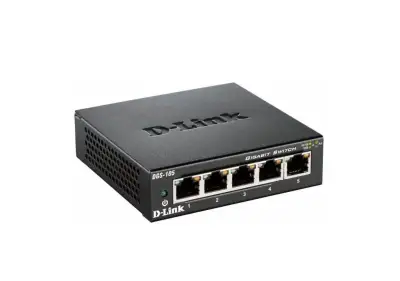 D-Link DGS-105/E, 5-portový gigabitový switch, kovový