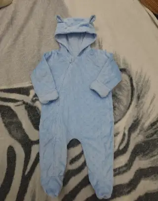Minky teplý overal / kombinéza s oušky