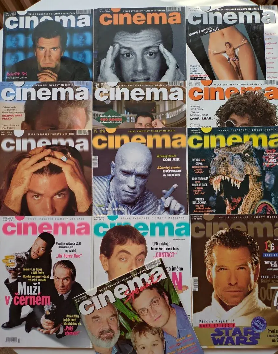Kompletní ročníky časopisu Cinema - nevázané