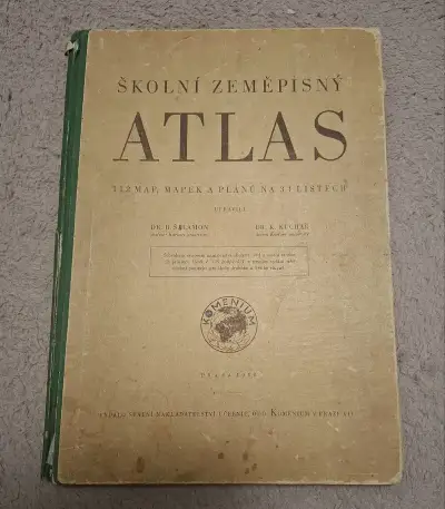 Atlas zeměpisny,B.Šalamon,K.Luchař,rok 1950