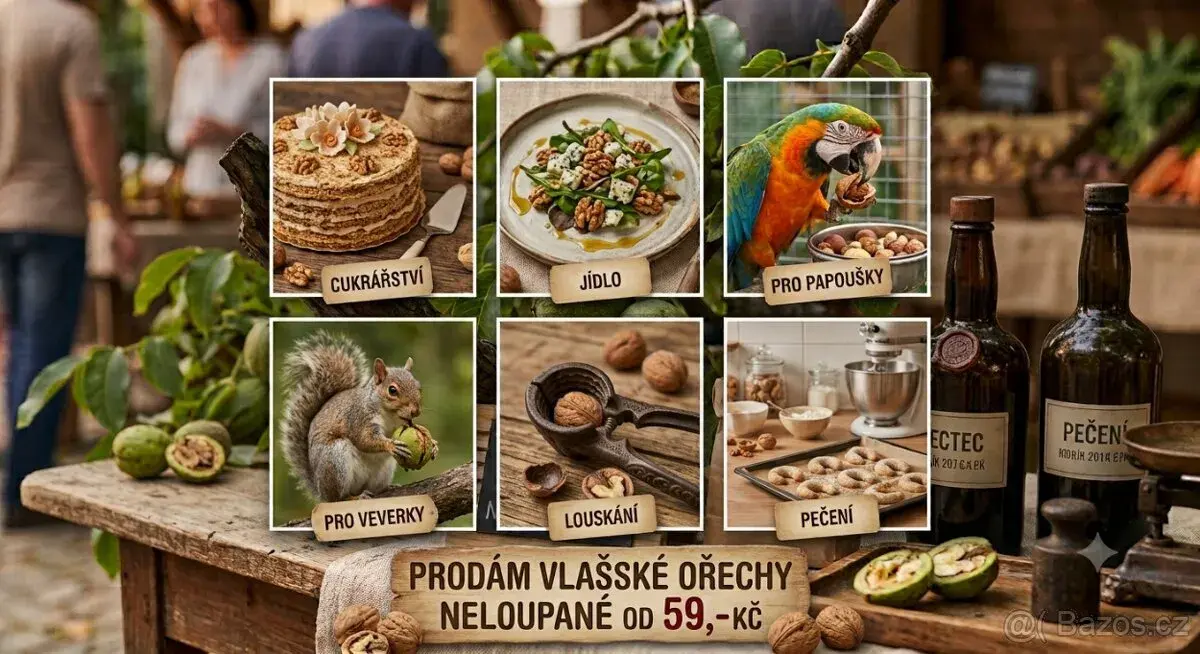 Vlašské ořechy neloupané od 59Kč/kg BIO (domácí) ZDARMA 10%
