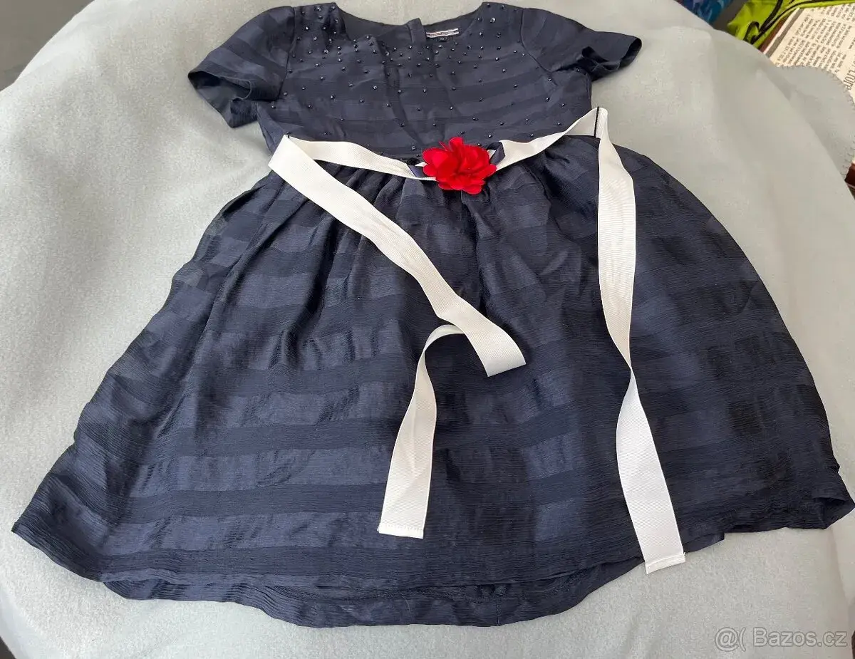 Dívčí šaty Tommy Hilfiger vel.152, chlapecké sako GANT 7let
