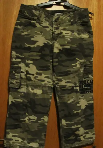 Kalhoty MASKÁČE vel. S-M -pas 82cm+dárek SLIPY