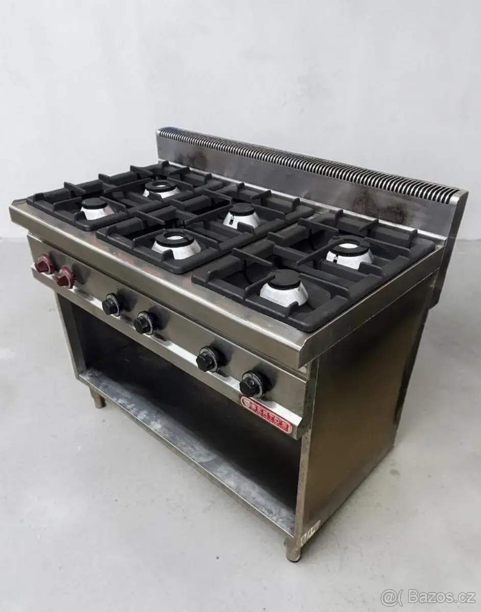 PLYNOVÝ SPORÁK BERTOS G7F6MP – 6 HOŘÁKŮ