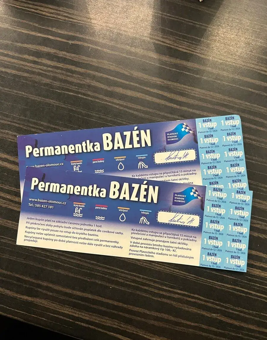 Permanentka na plavecký bazén Olomouc