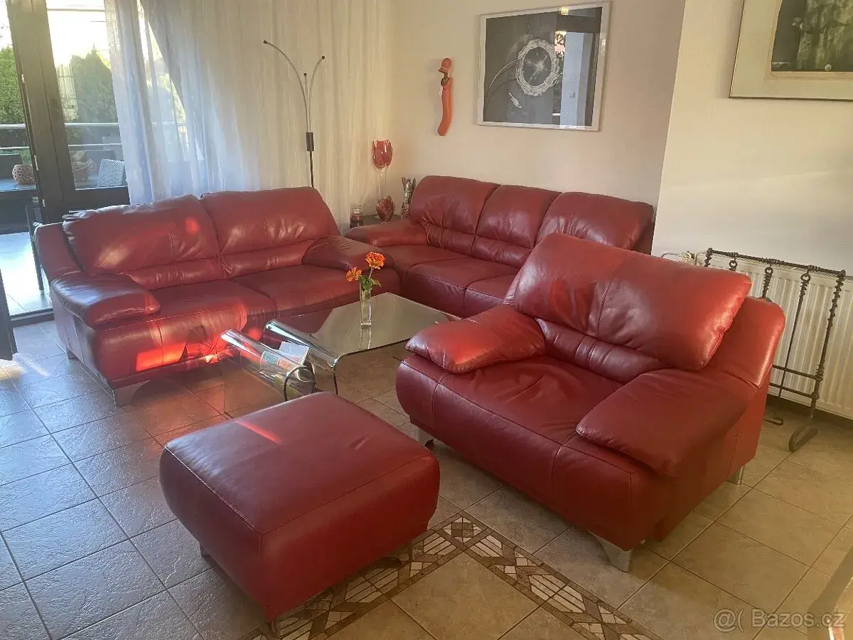 Kožená sedací souprava
