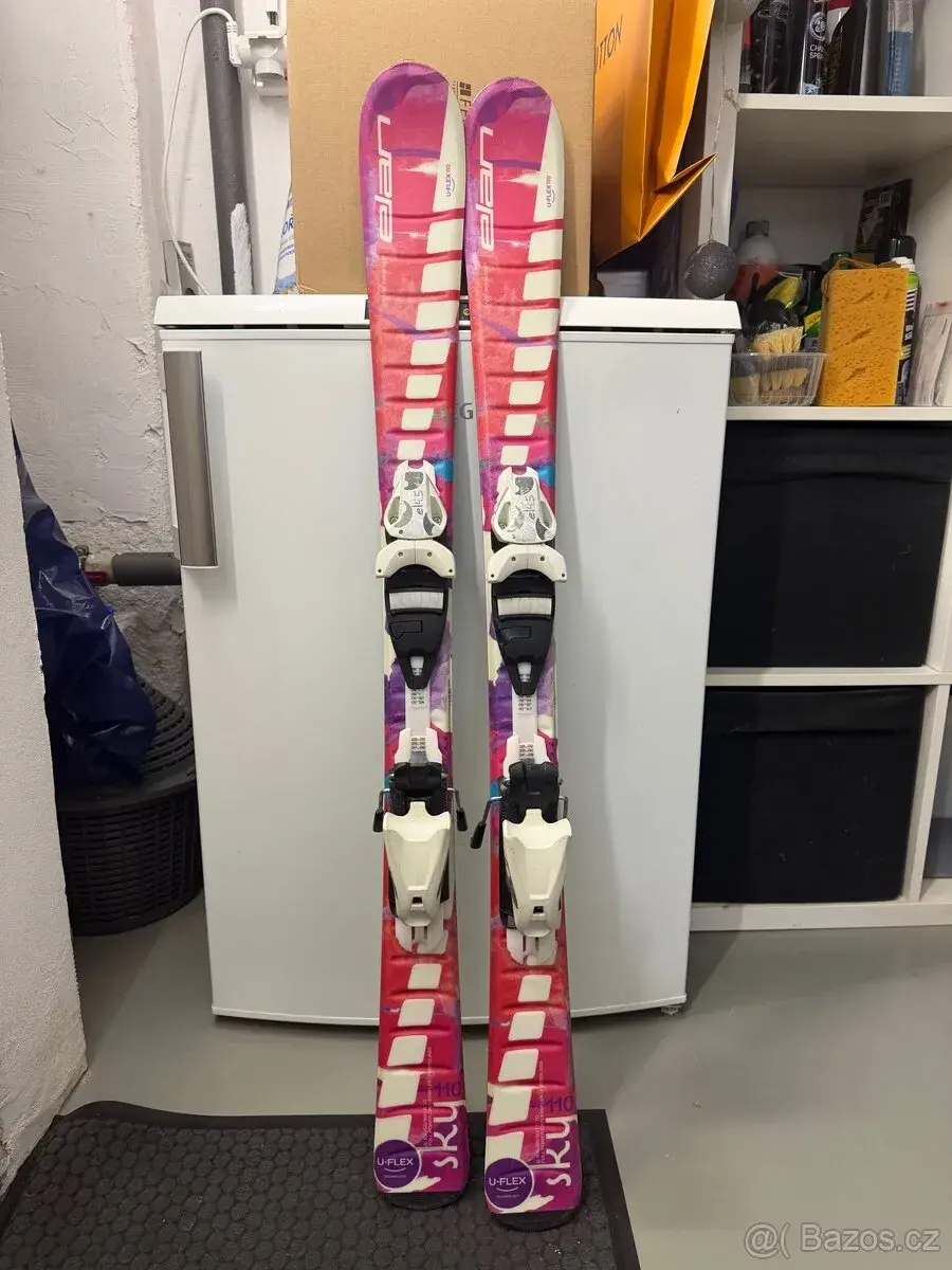 Dětské lyže ELAN Sky U-Flex 110 cm + vázání