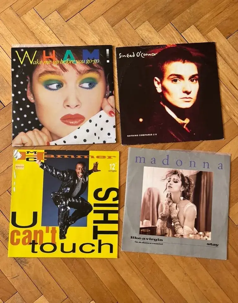 4x EP Singl Vinyly - Wham, Madona, Mc Hammer, S O Connor