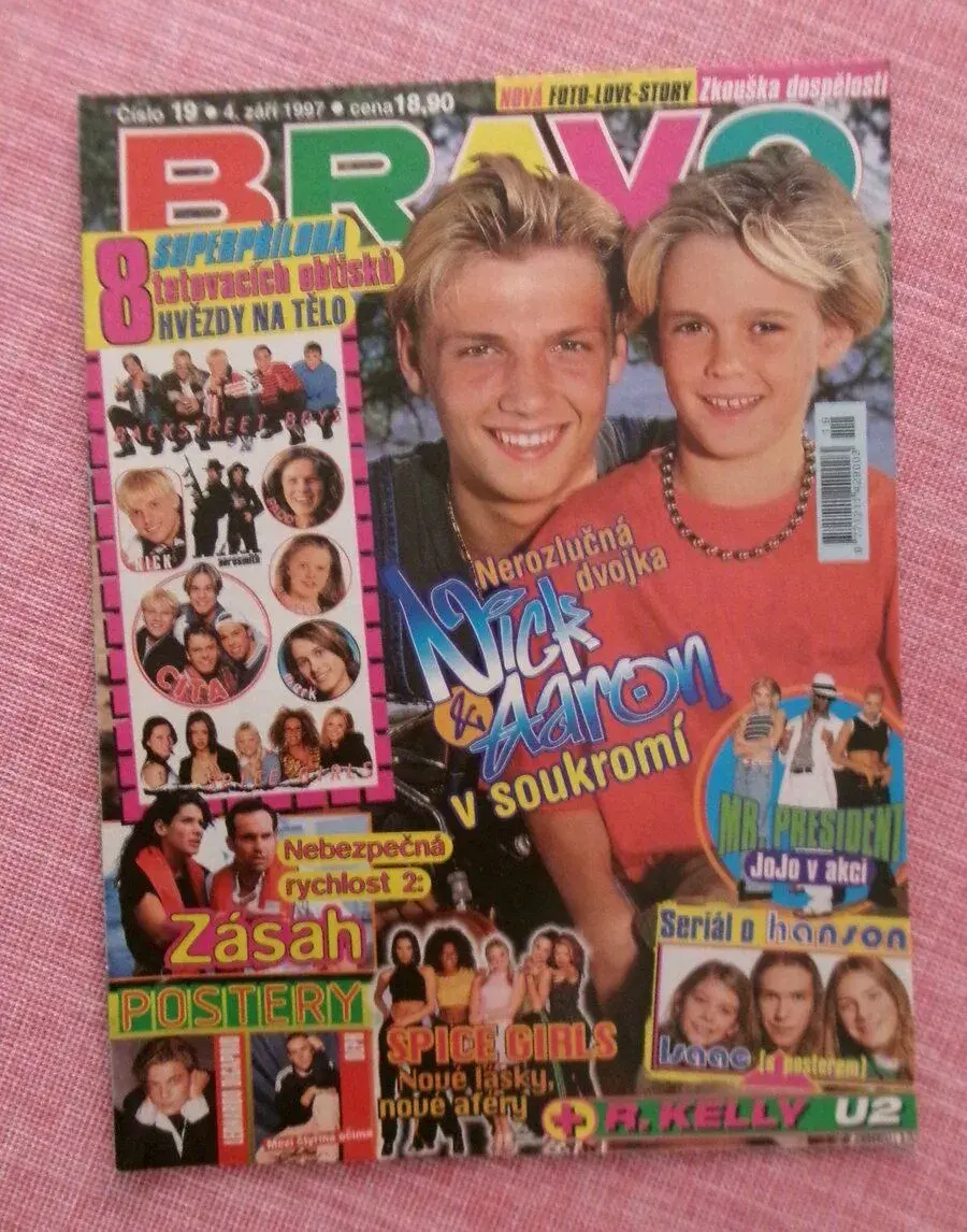 Bravo 19/1997 - komplet + 8 tetovaček.
