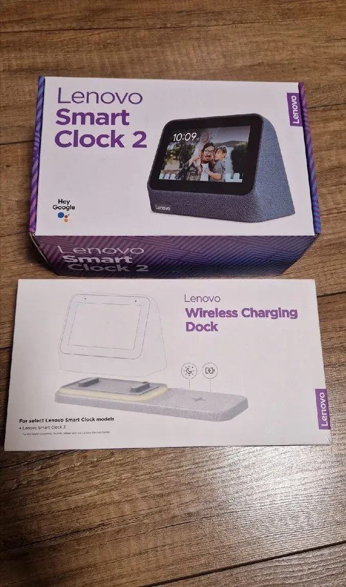 Lenovo Smart Clock 2 + Bezdrátová nabíjecí základna