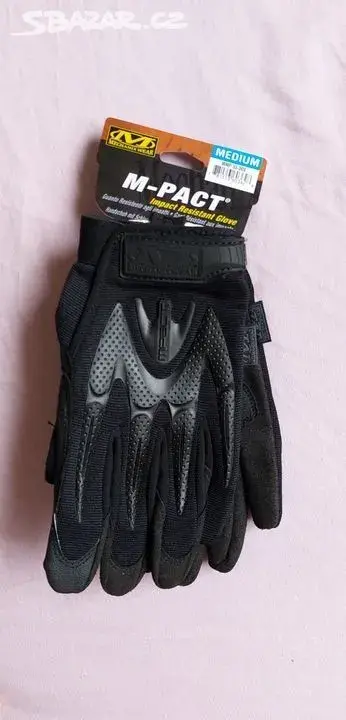 střelecké rukavice Mechanix M-Pact, černé, vel.M