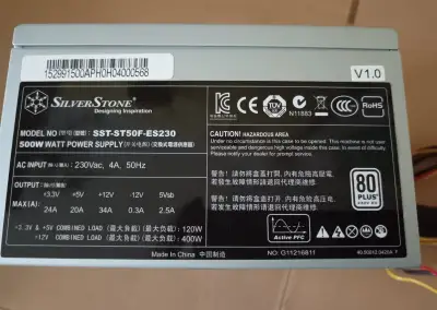 Pc zdroj silverstone 500W 80 plus