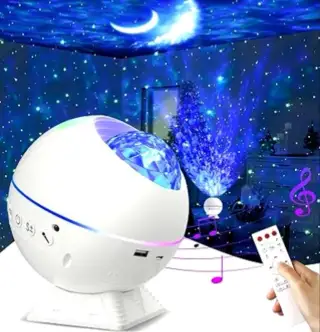 Světelný projektor s reproduktorem Bluetooth.