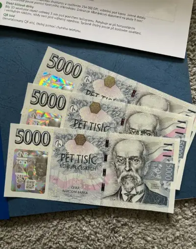 5000kč s přítiskem