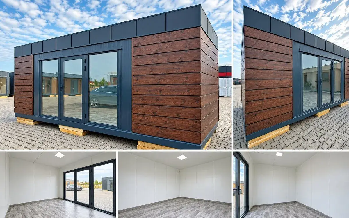 -MODULÁRNÍ KONTEJNER 6 × 3 m –, TMAVÝ OŘECH