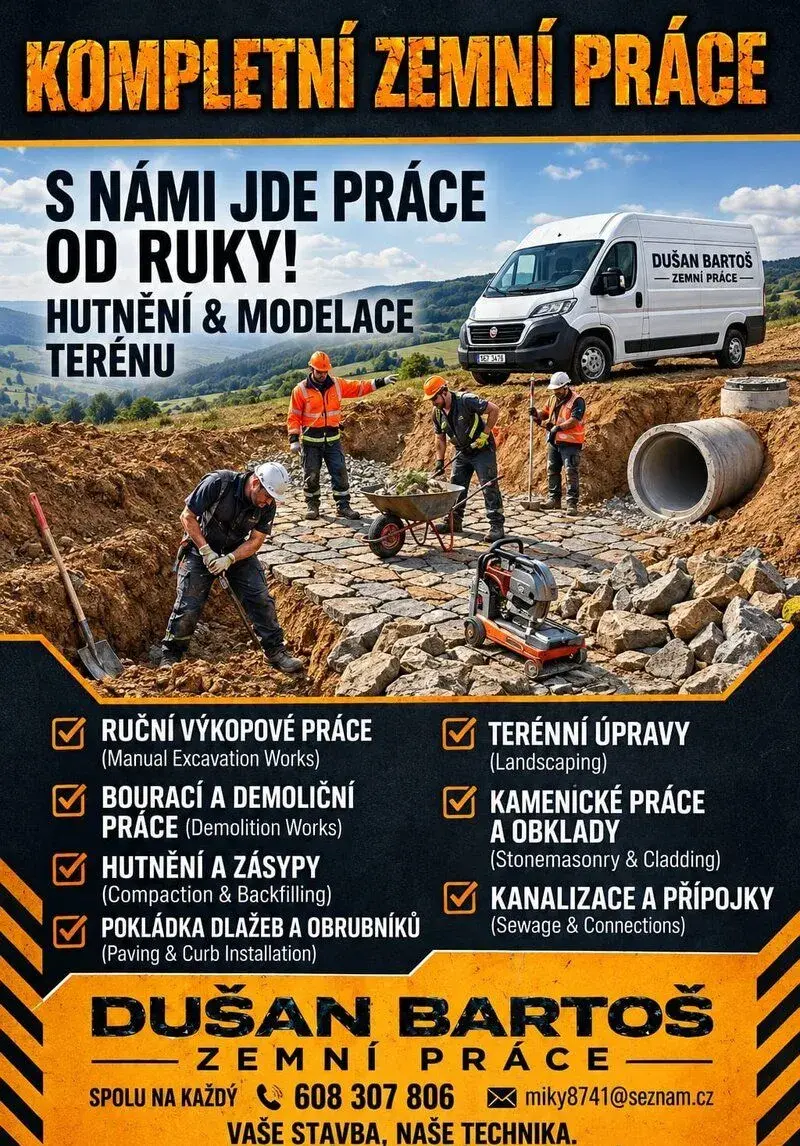 Dlažby -Výkopy - Kanalizace